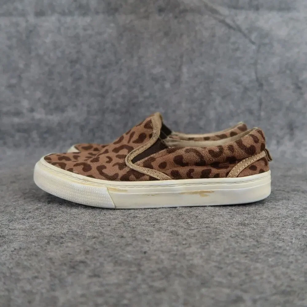 Gap Shoes Kids 12 Sneakers Slip On Animal Leopard Print Brown Casual Active Girl